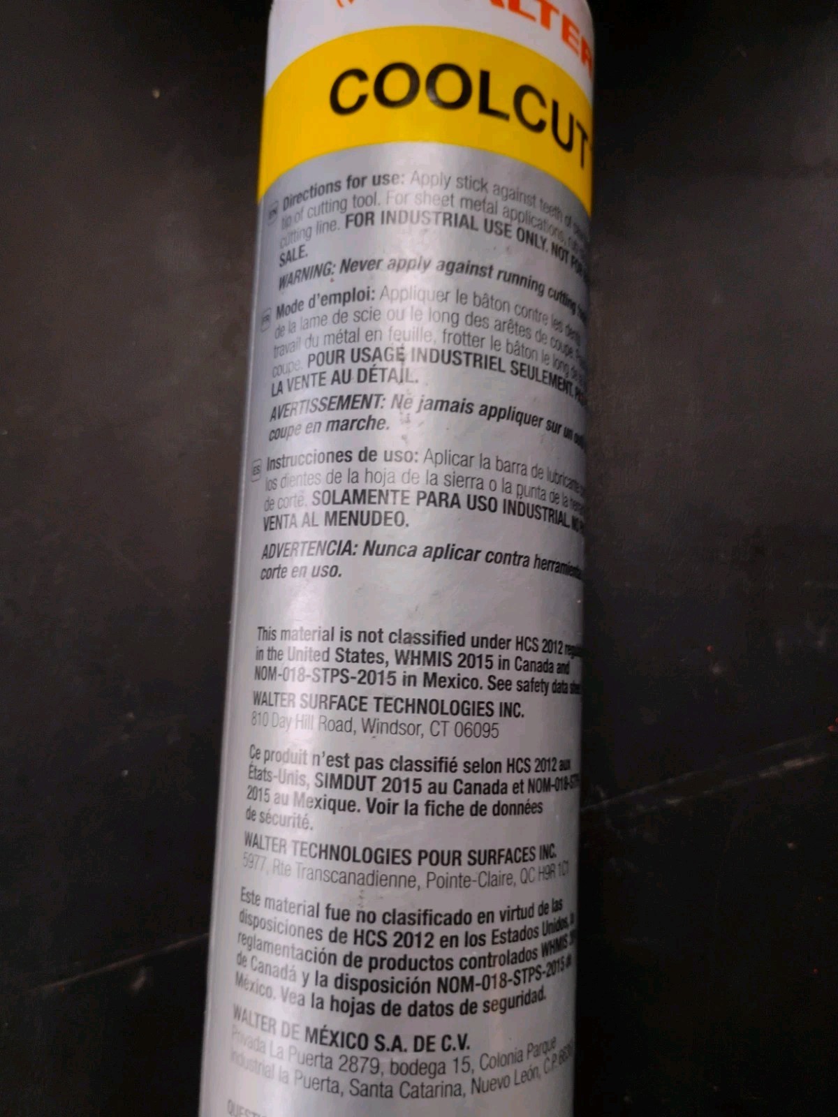 WALTER COOLCUT 53-B 013 Solid Stick Cutting  Lubricant. Free Shipping