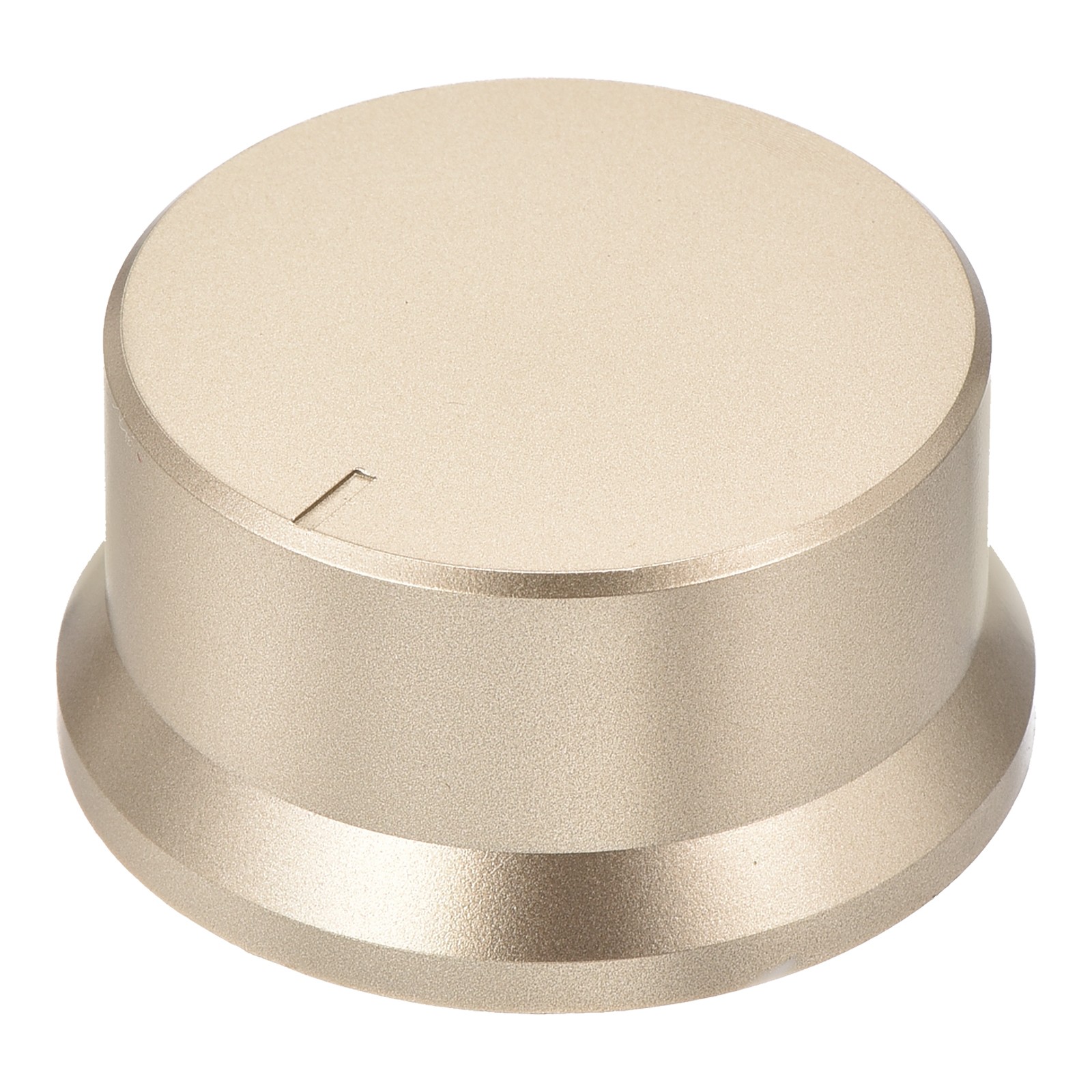 Rotary Potentiometer Knob 6mm Hole with Scale, 0.9" H x 1.8" Dia Light Gold ABS