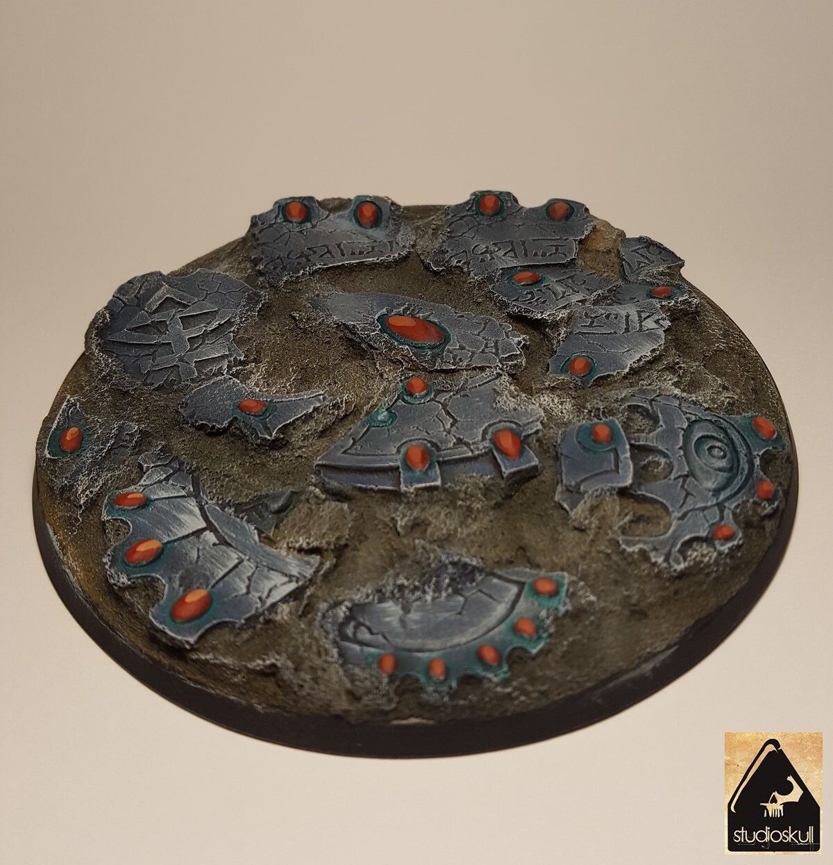 100mm Round RESIN BASE TERRAIN SCENERY ELDAR RUINS WARHAMMER 40K