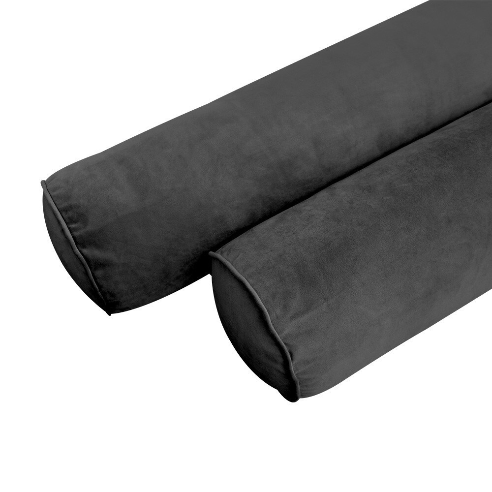 STYLE V6 Full Velvet Pipe Trim Indoor Daybed Bolster Pillow |COVER ONLY| AD350
