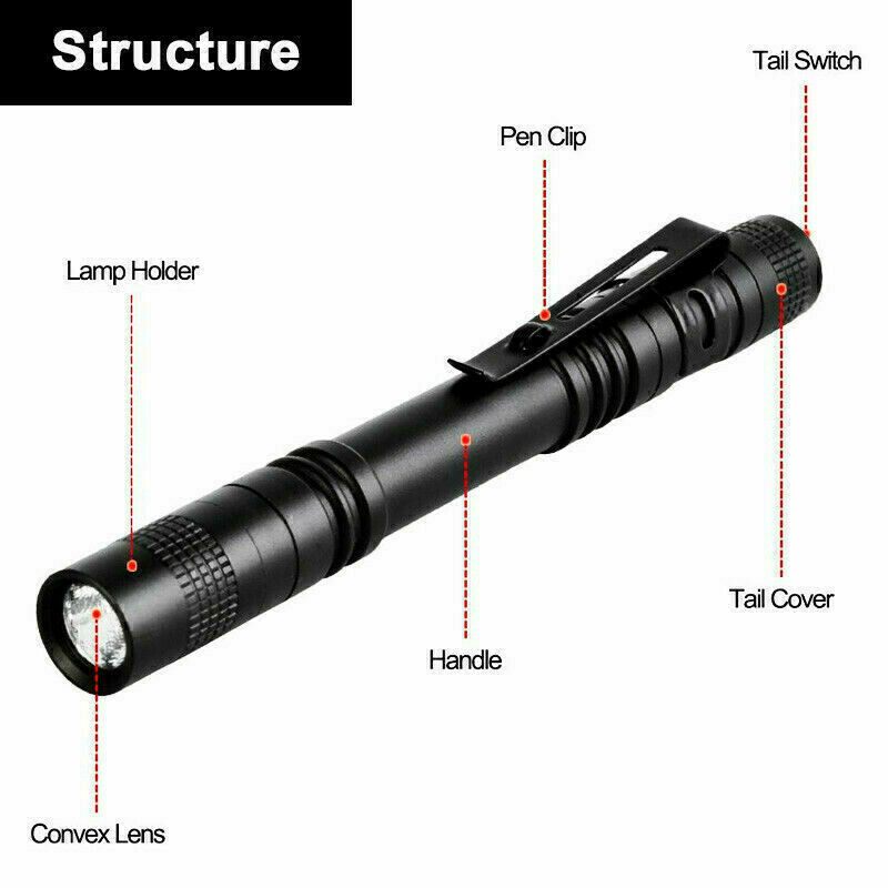 Portable Tactical Flashlight Mini Super Bright Penlight Small LED Torch Light US