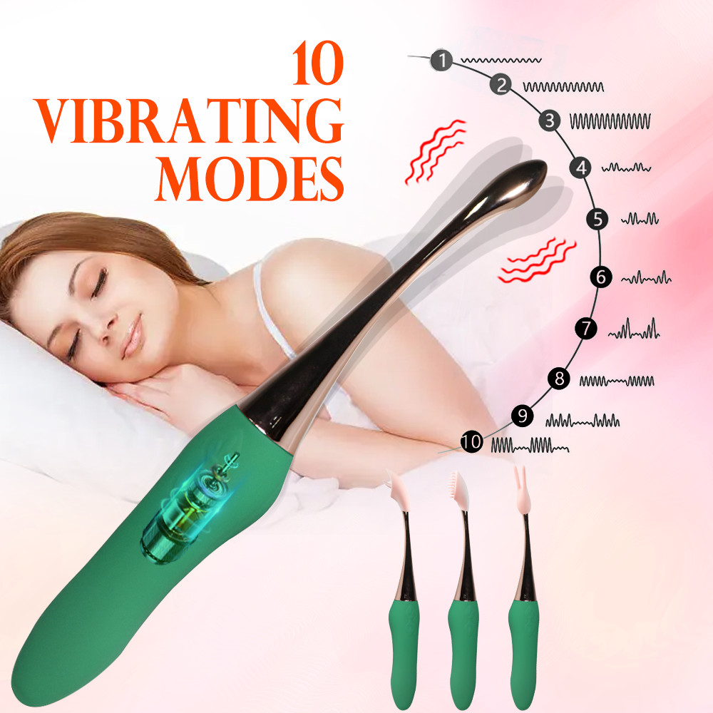 Rechargeable Extra Long Slim Slender Vibrating Rabbit Vibrator Sex-toy for Women
