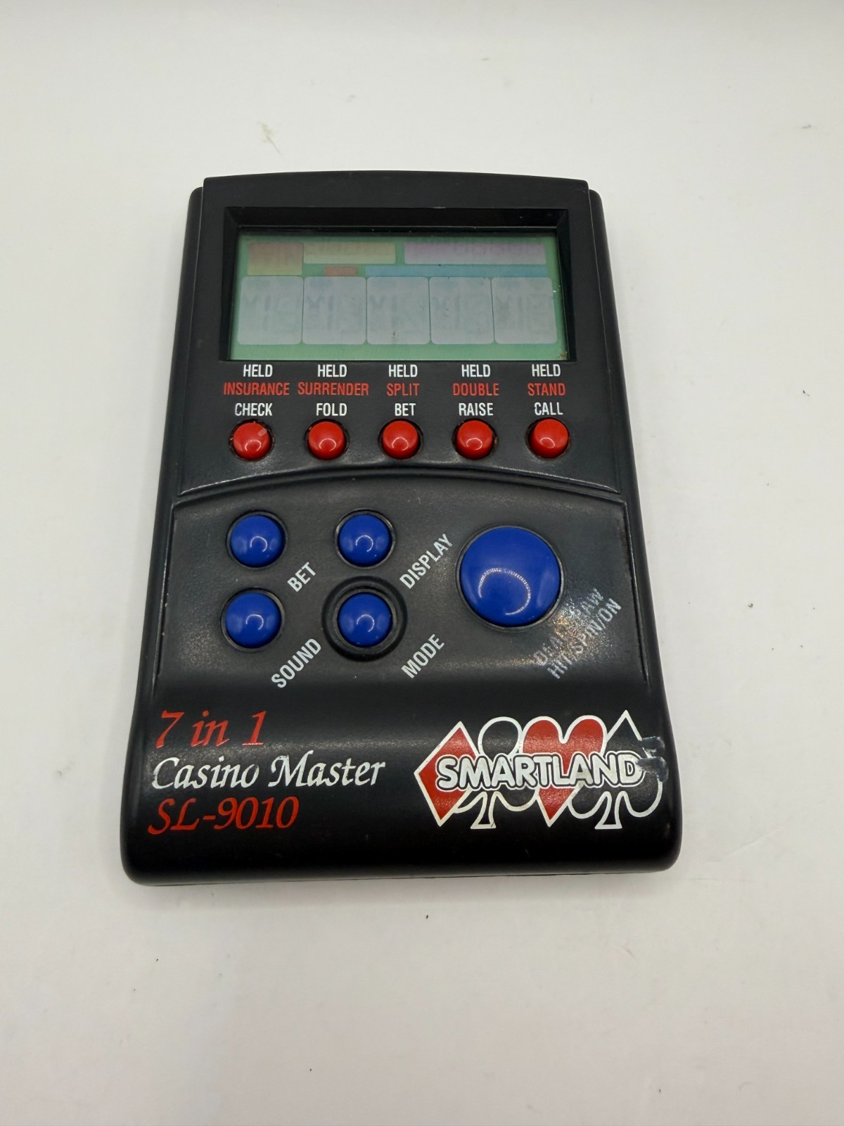 Smartland SL9010 Handheld Electronic Game 7 In 1 Casino Tested And Works W/Sound