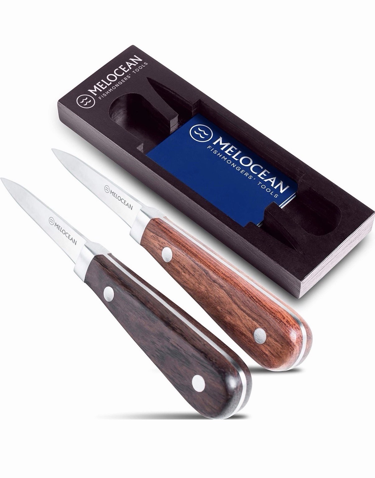 Melocean Oyster Shucking Knife Set of 2 - Professional Oyster Knife Shucker
