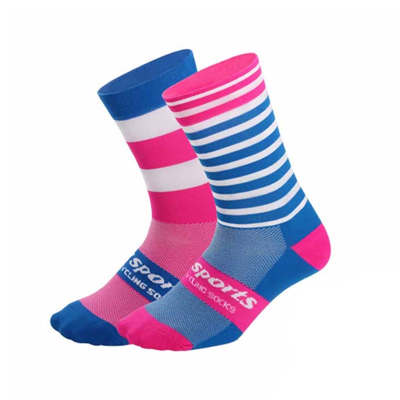 Road Cycling Socks Riding Bicycle Bike Sports Athletic Socks XC BMX MTB Pink