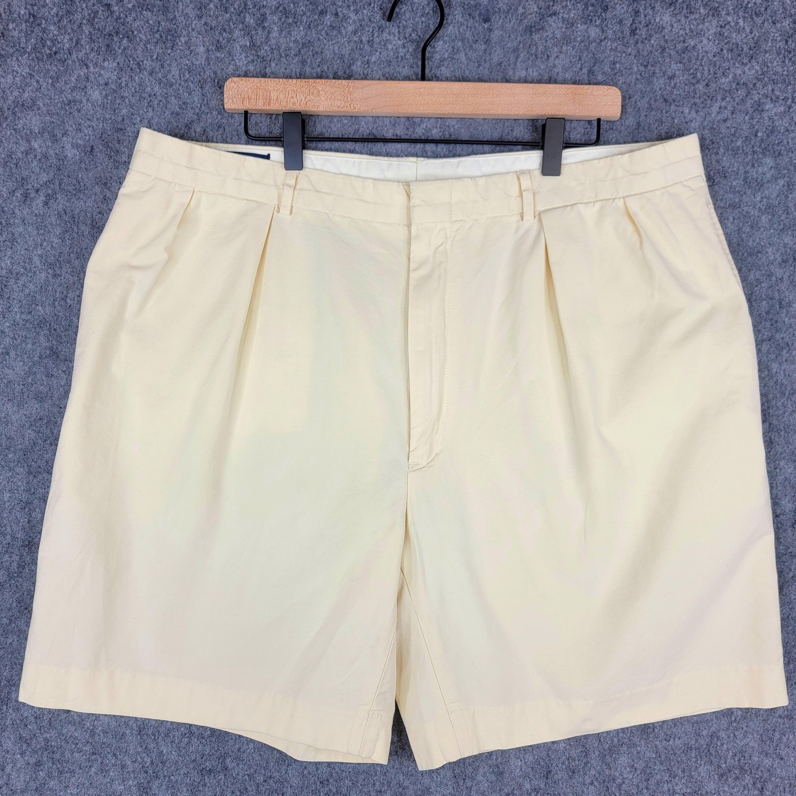 Polo Golf Ralph Lauren Shorts Mens 40 Yellow Pleated Classic Chino Casual Cotton
