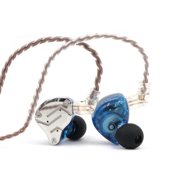 KZ ZS10 Pro  4BA+1DD 5 Driver in-Ear HiFi Metal Earphones, No Mic - Blue 🔥New🔥