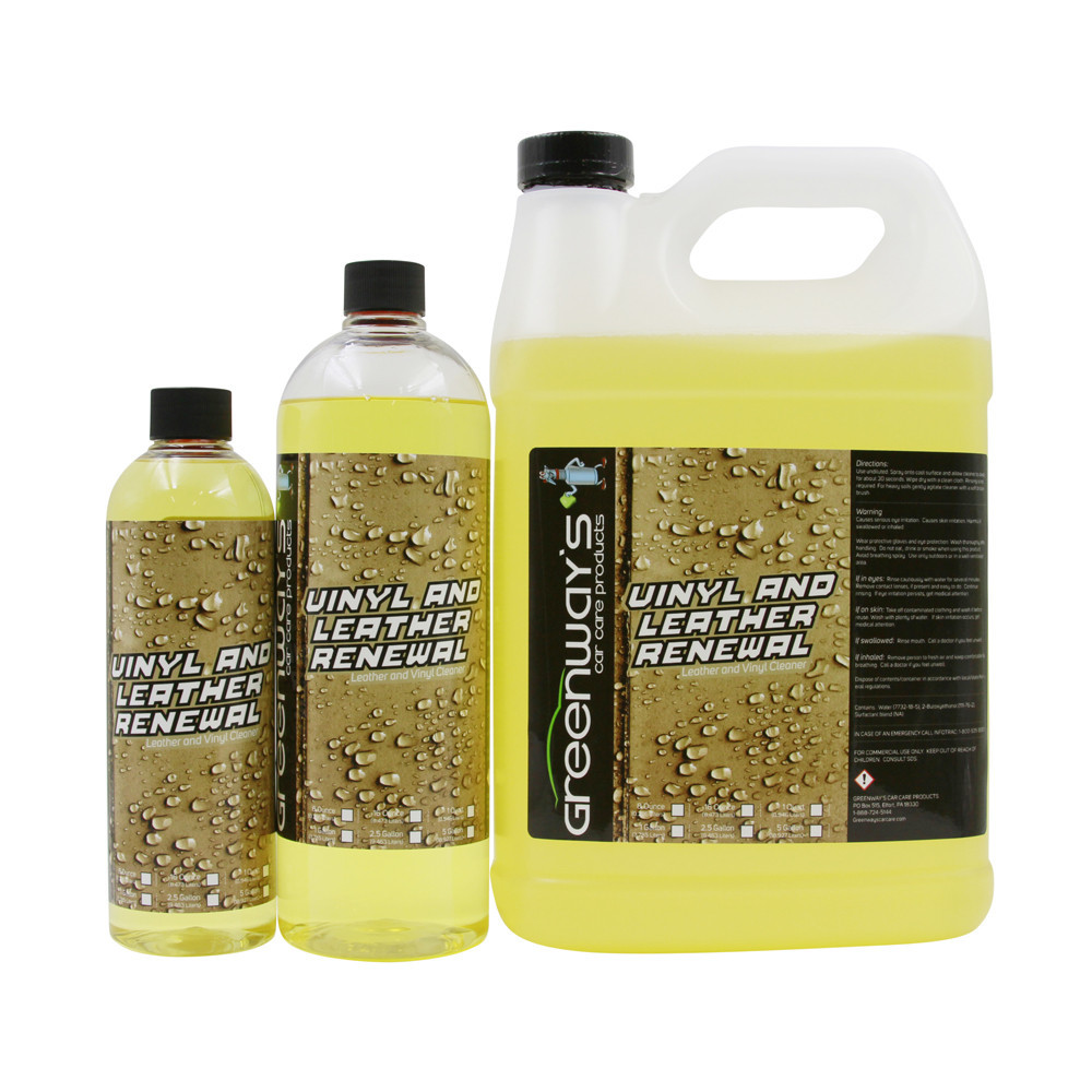 Leather and vinyl cleaner automobile seats
