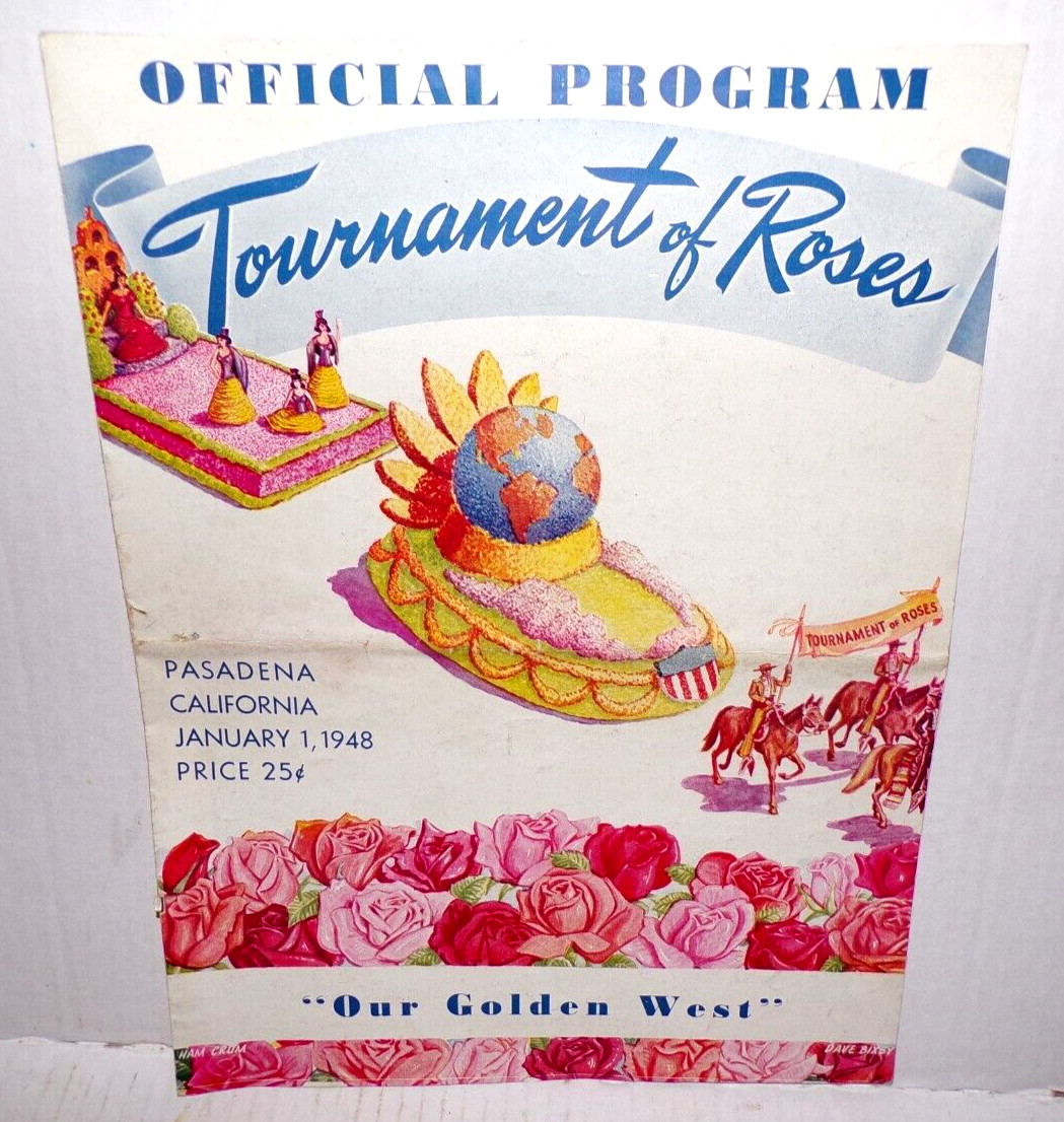 1948 Official Program Tournament of Roses Parade General Omar Bradley Vintage