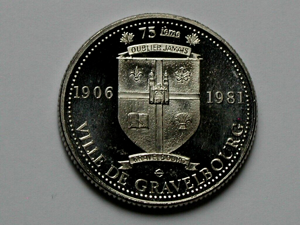 Gravelbourg (Francophone) SK CANADA 1981 Medal with French Colonisateur (1906-)
