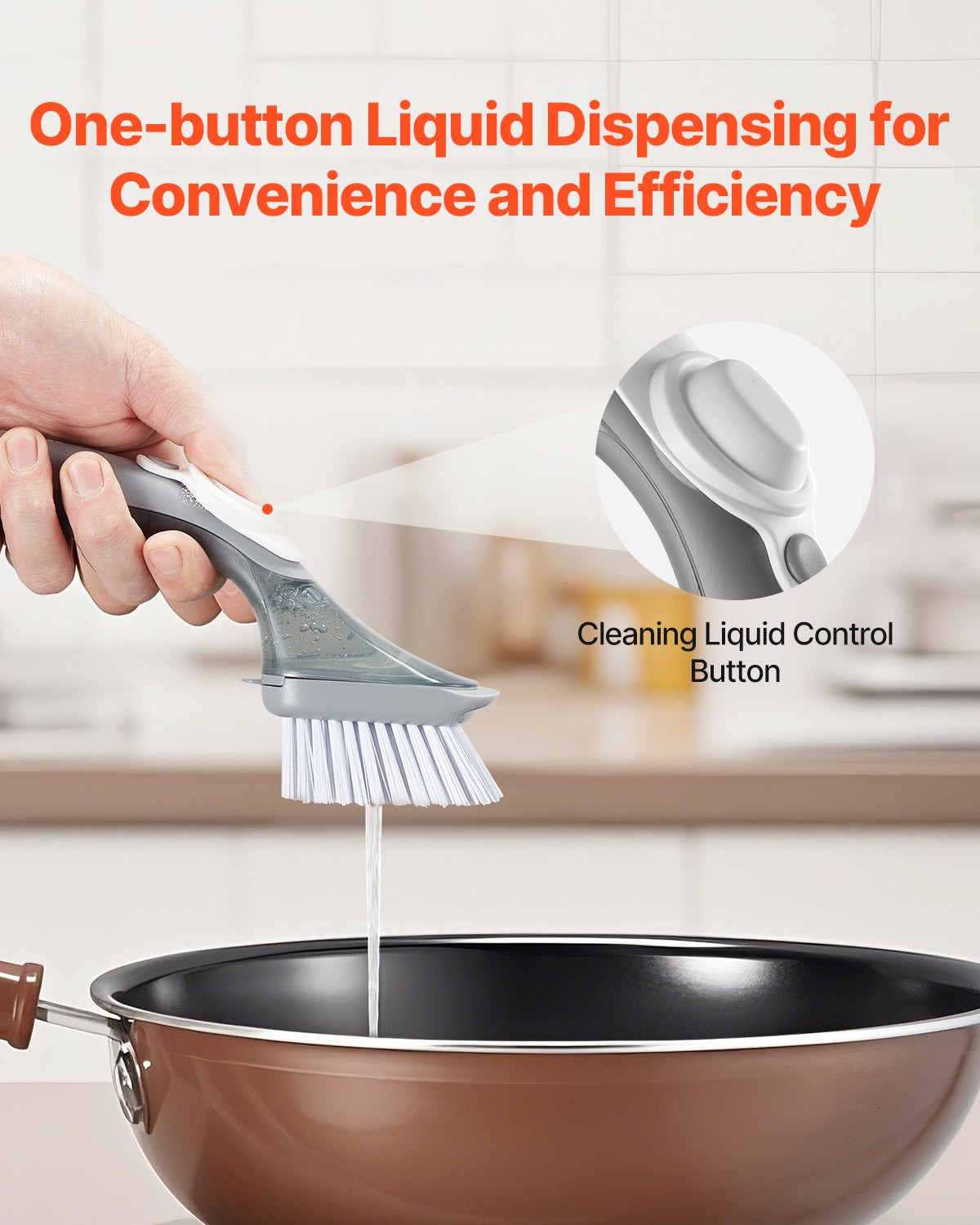 Soap Dispensing Dish Brush, Sink and Stove