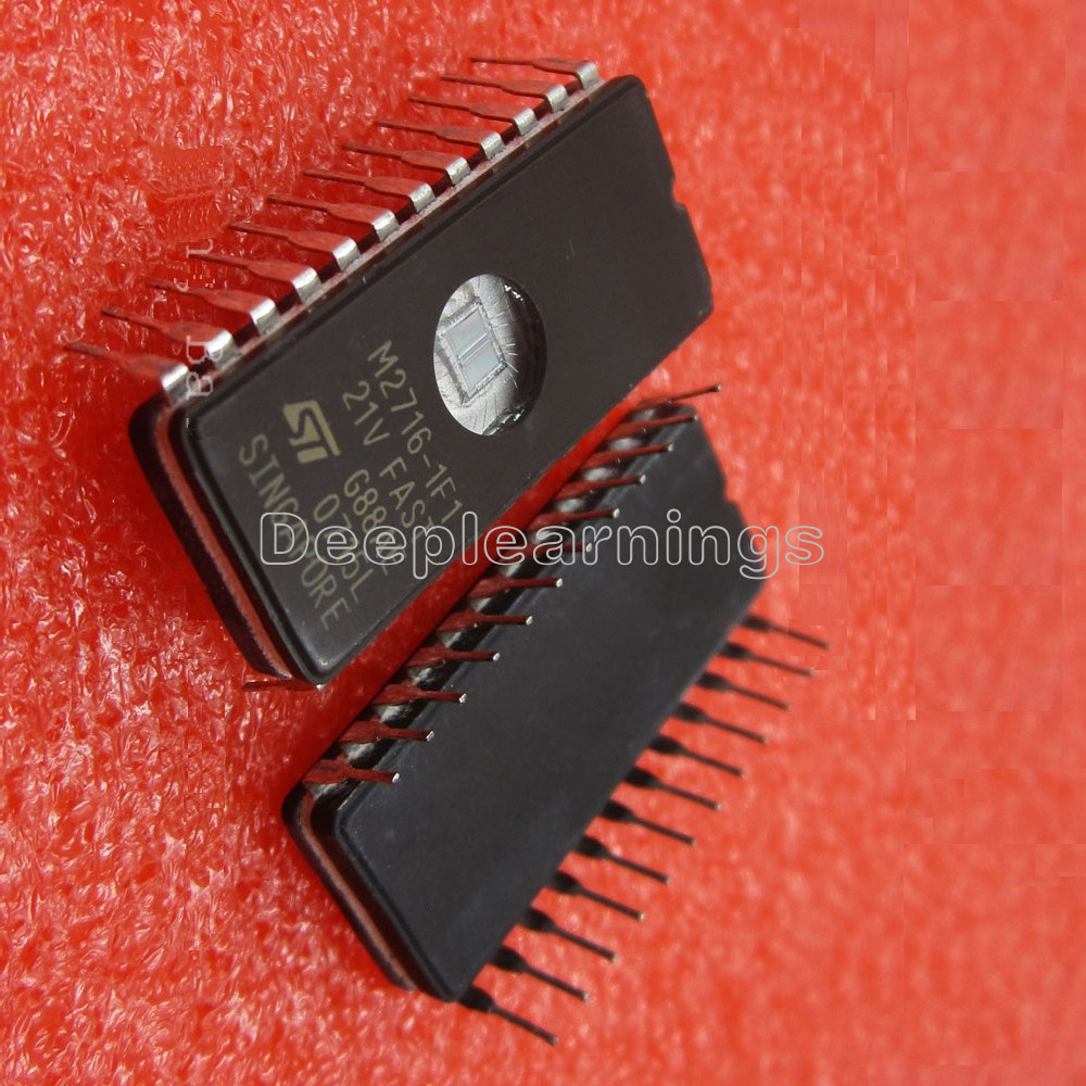 2 PCS M2716-1F1 M2716 Memory UV EPROM DIP NEW