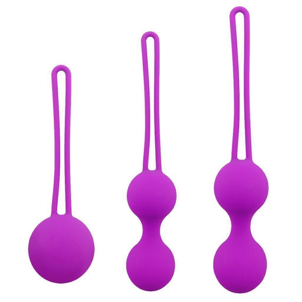 3X Purple Kegel Balls Kegel Exerciser Vaginal Weights Pelvic Floor Ben Wa Balls