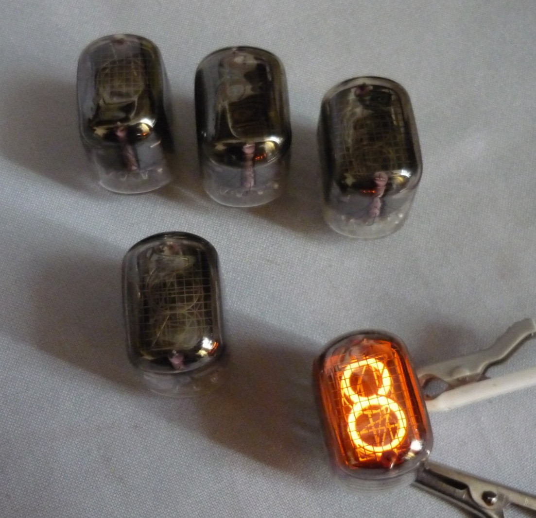 5pcs. IN-12A / ИН-12А Numitrons Pulled. Tested. SAME DATE III-1979
