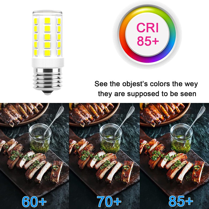 LED E17 Bulb Microwave Oven Light Dimmable 4W Natural White 6000K Light