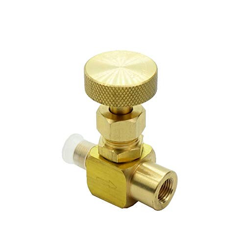 HongBoW Brass Instrument Needle Valve Wheel handle 600 PsiWOG 1/8 NPT Male x ...