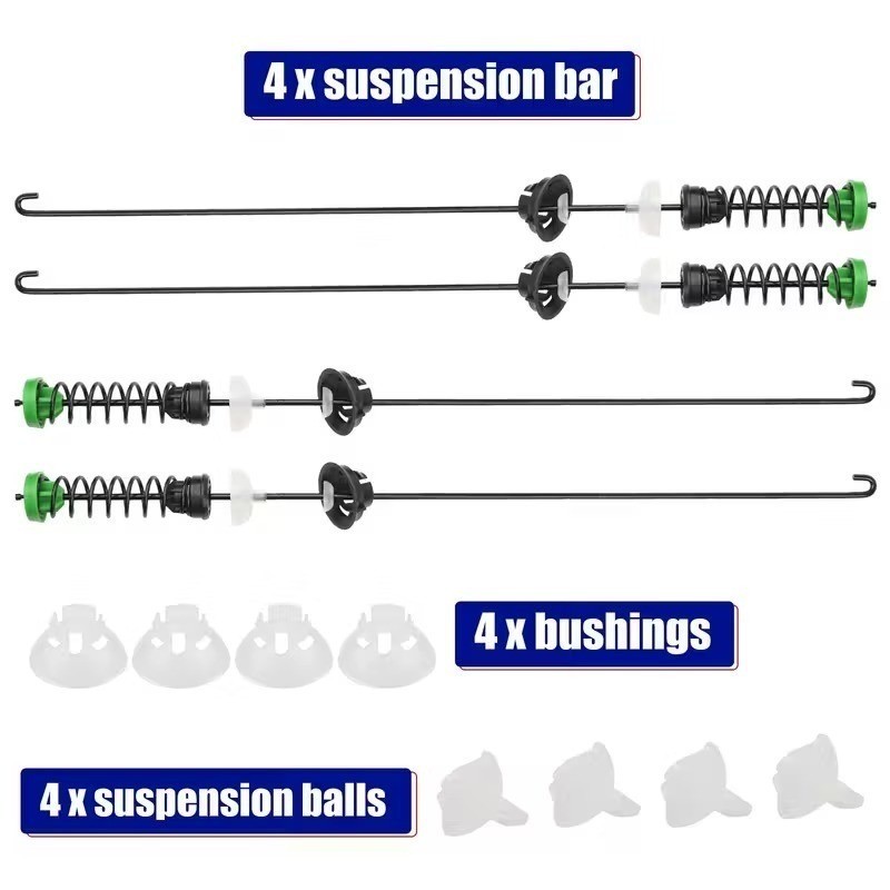4 PCS W11130362 Washer Suspension Rod Kit For Whirlpool WTW5000DW Washing
