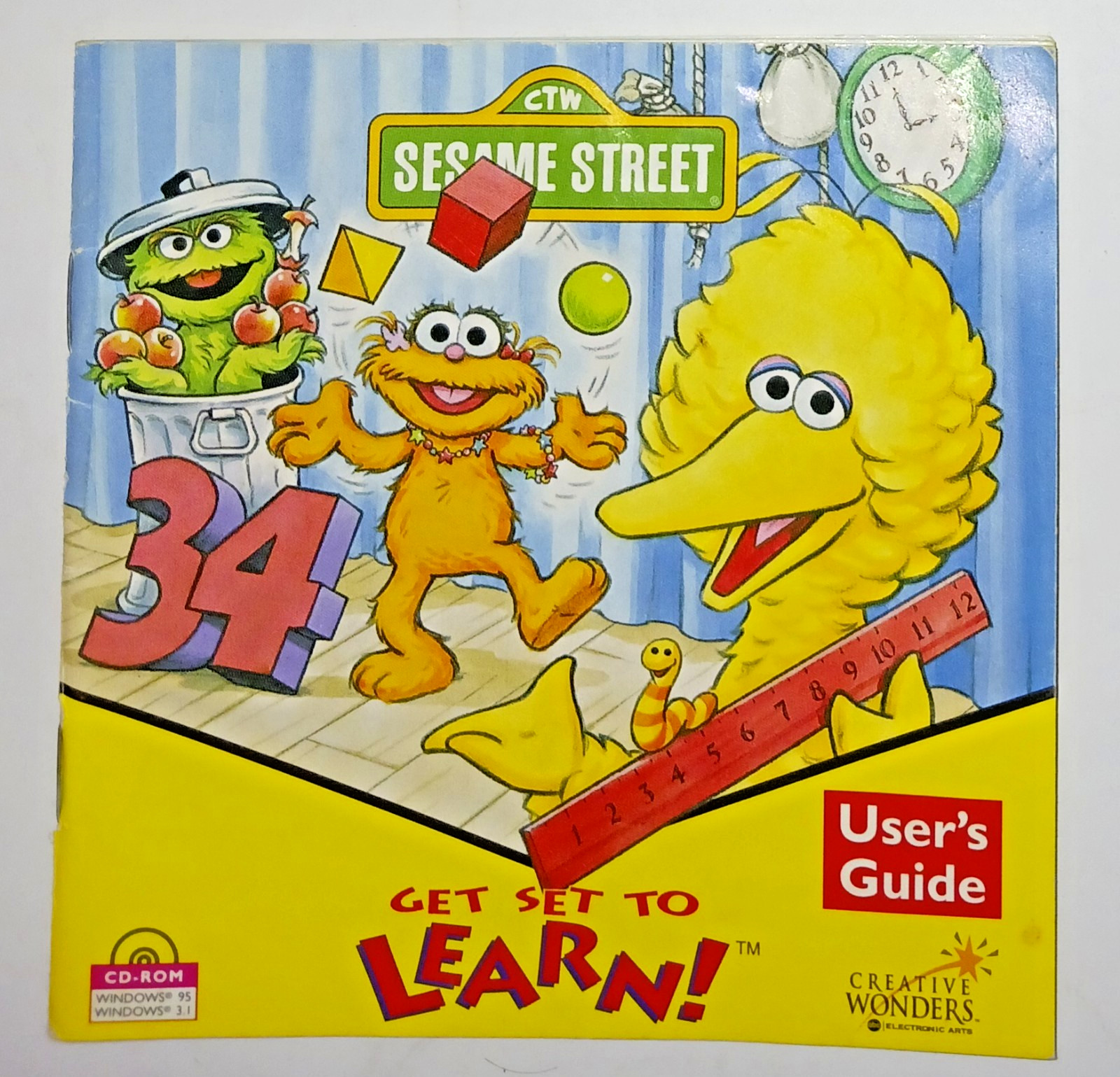 CTW Sesame Street "Get Set To Learn"  1996 User's Guide **NO CD-ROM Guide Only**