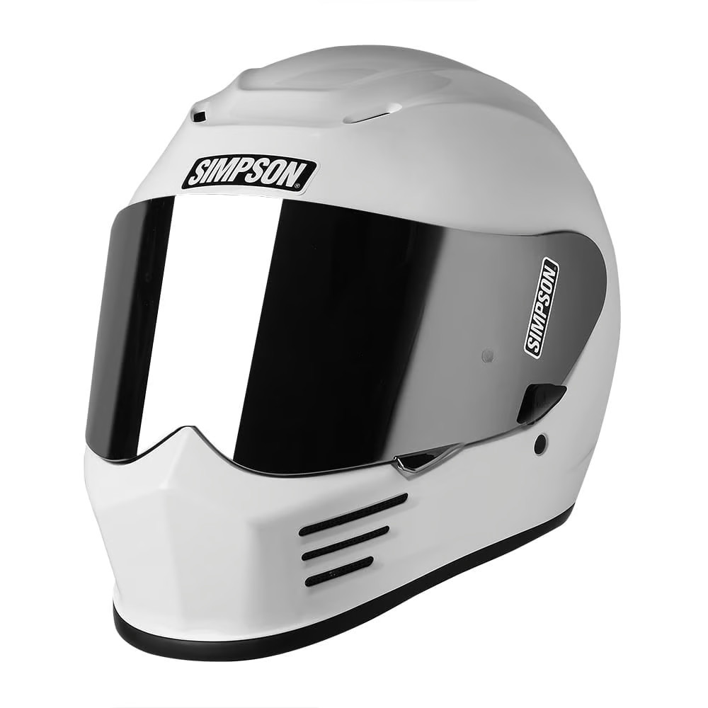 Simpson Racing Motorcycle Speed Street Bandit Helmet Large White SPBL1