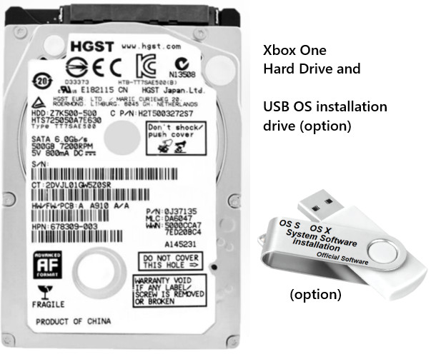 Xbox One X Internal 500GB  HD-Drive  Replacement Part SATA USB OS option