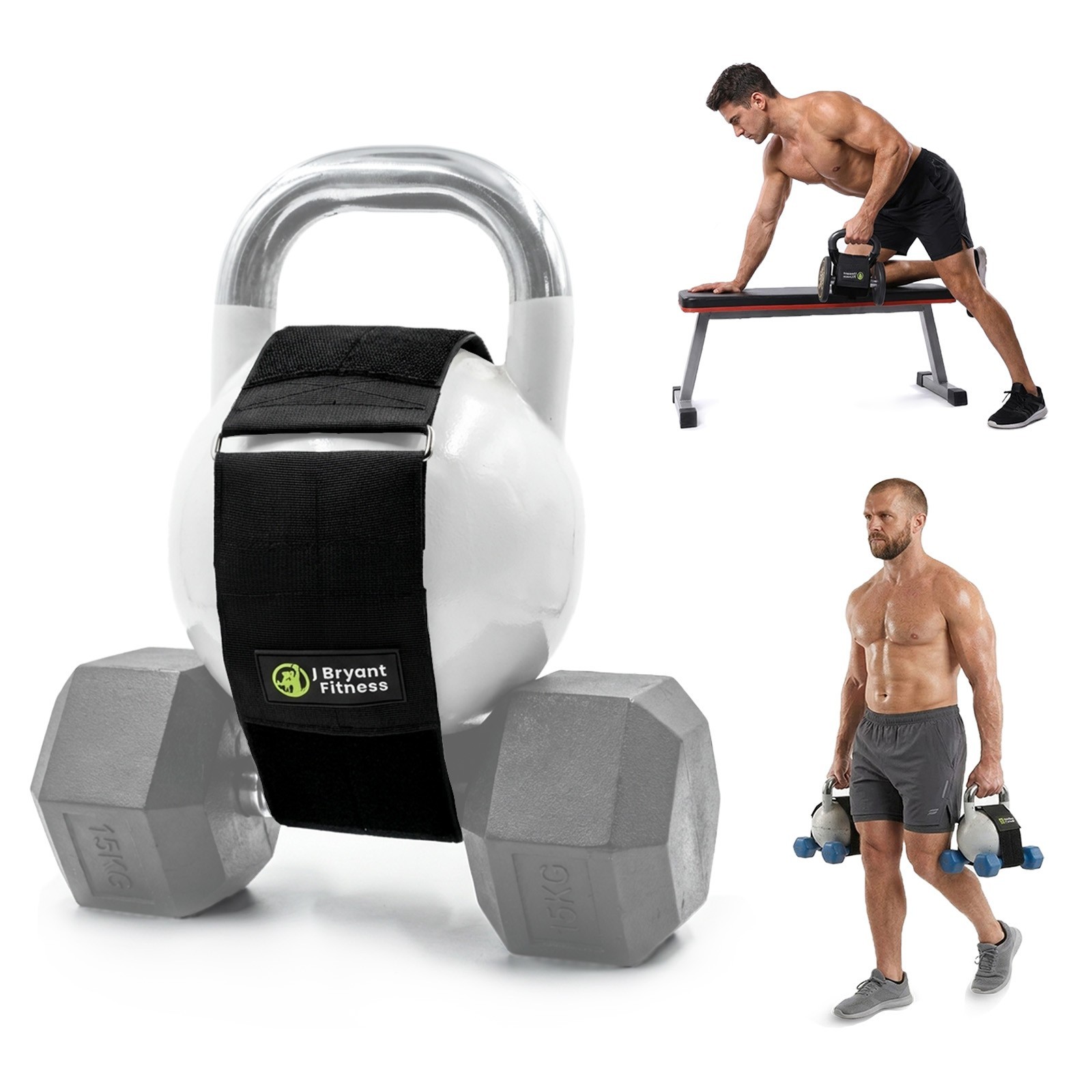 Kettlebell Strap Attachment for Dumbbells, Heavy Duty Weight Increaser strap