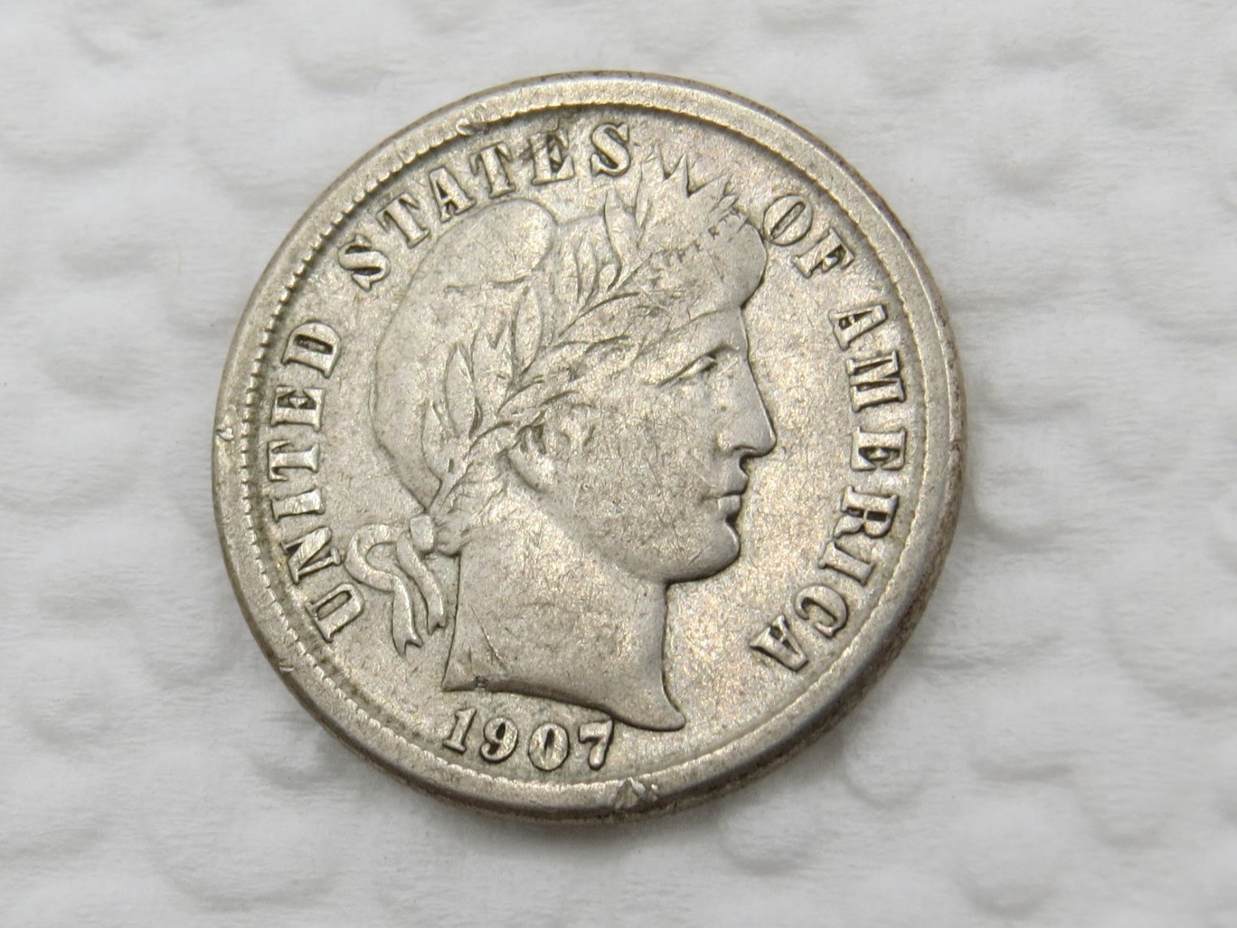 1907 O Barber Dime - VF - 90% Silver 10 Cent US Coin - Scarce Date