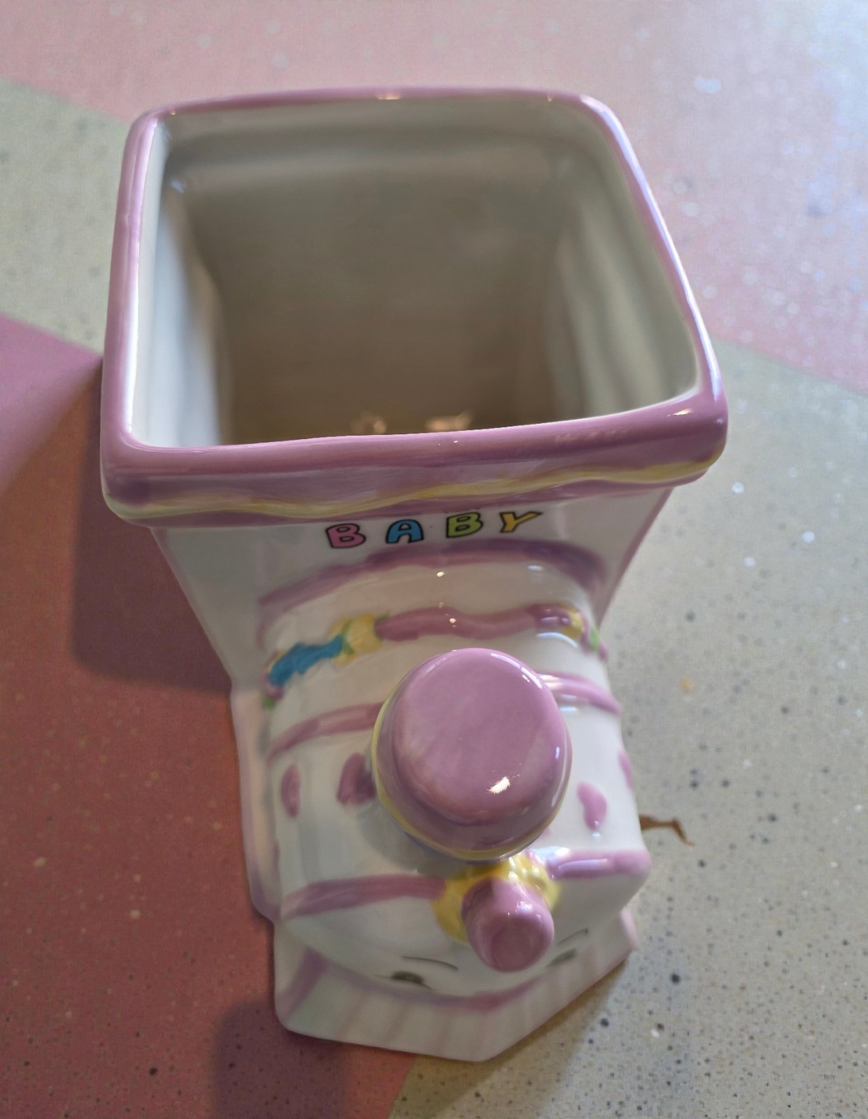 Ceramic Baby Train Planter Vase Decor