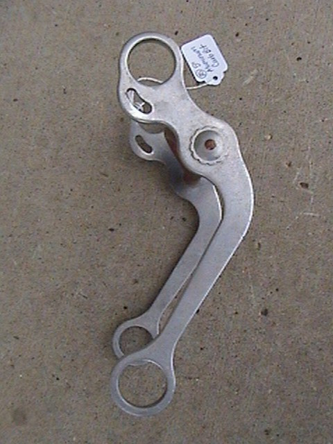 VINTAGE 5" ALUMINUM WESTERN COPPER MOUTHED CURB PORT BIT FOR BRIDLE HEADSTALL