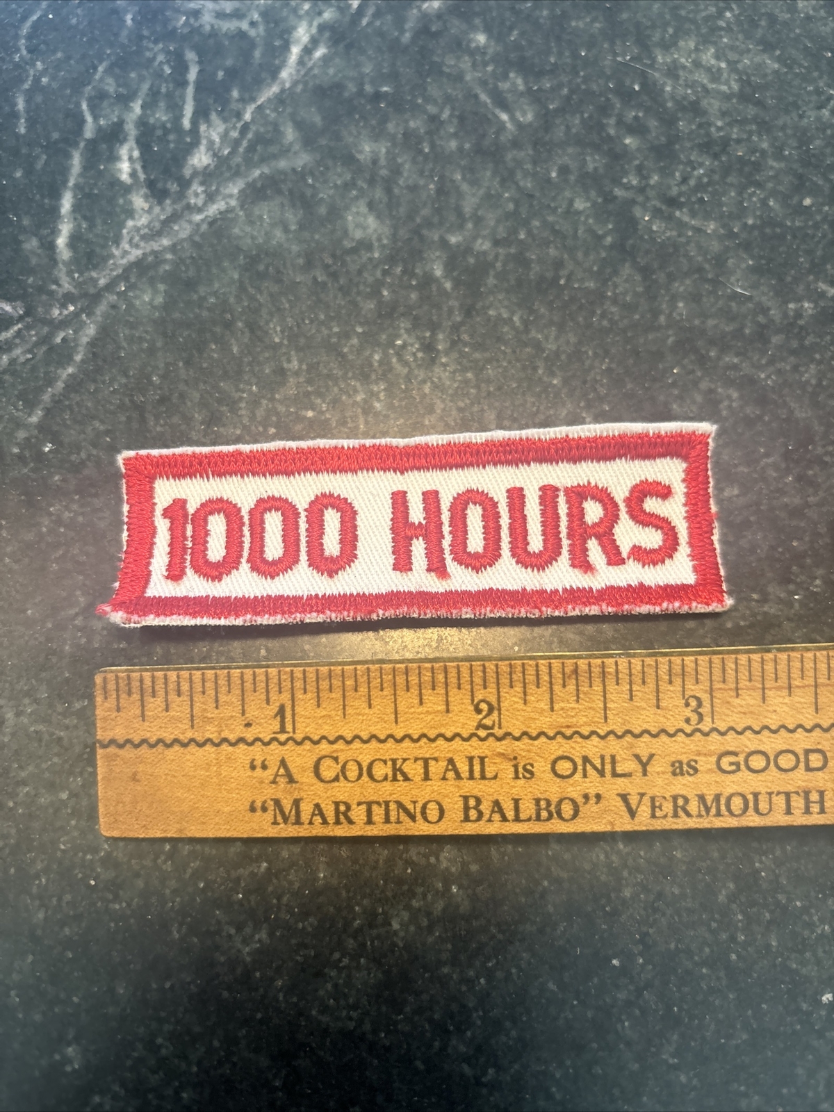 VIETNAM WAR USAF Tab PATCH 1000 Hours Air Force Red White 3”