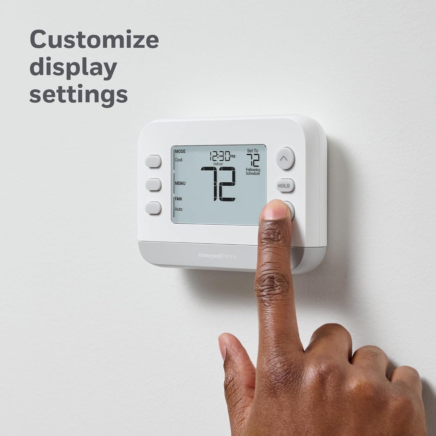 Honeywell Programmable Thermostat, Conventional/Heat Pump Compatibility RTH22B