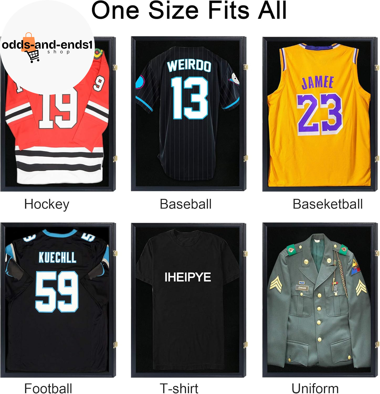 Jersey Display Frame Case Lockable, Large Sport Jersey Shadow Box with 98% UV Pr