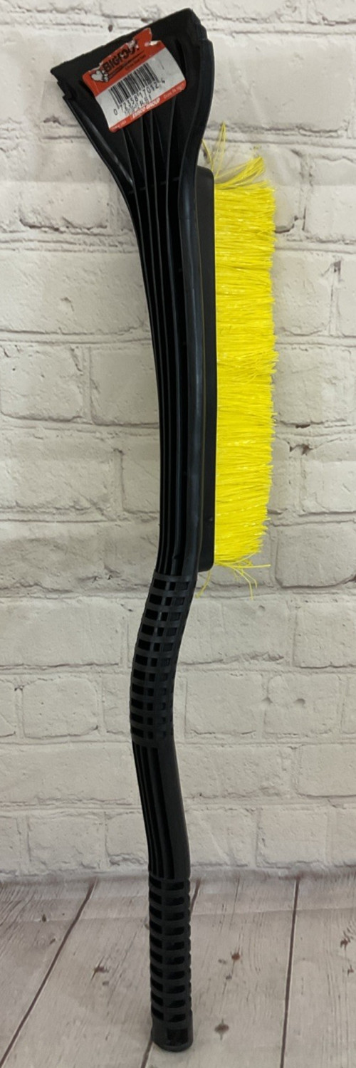 EMSCO Bigfoot Extreme Snow Brush Angled Scraper Dual Grips Easy Leverage Yellow