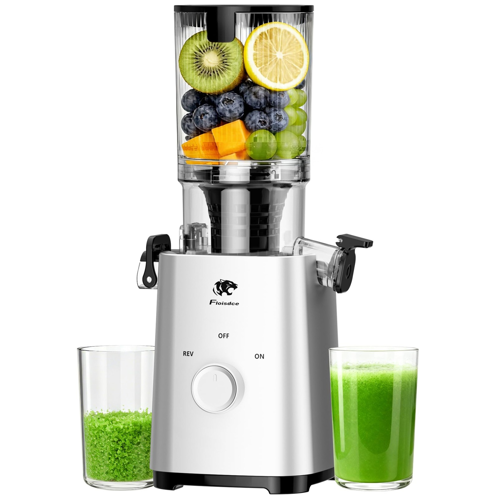 Cold Press Juicer, Juicers Machines - 5.3" Large Feed Chute for Whole Fruits ...