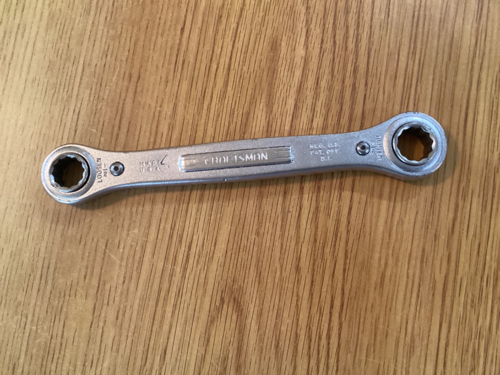 Vintage Craftsman Box End Ratcheting Wrench 1/2” x 9/16” USA