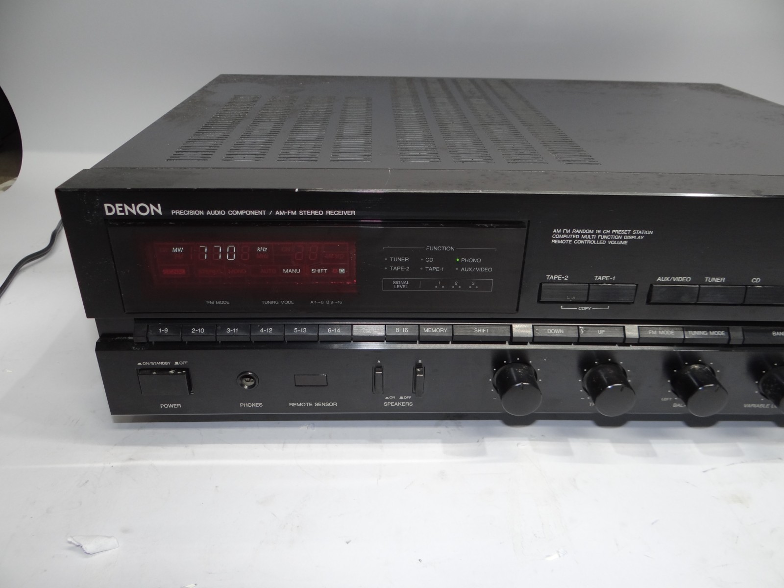 Denon DRA-425R Precision Audio Component AM FM Stereo Receiver Tested