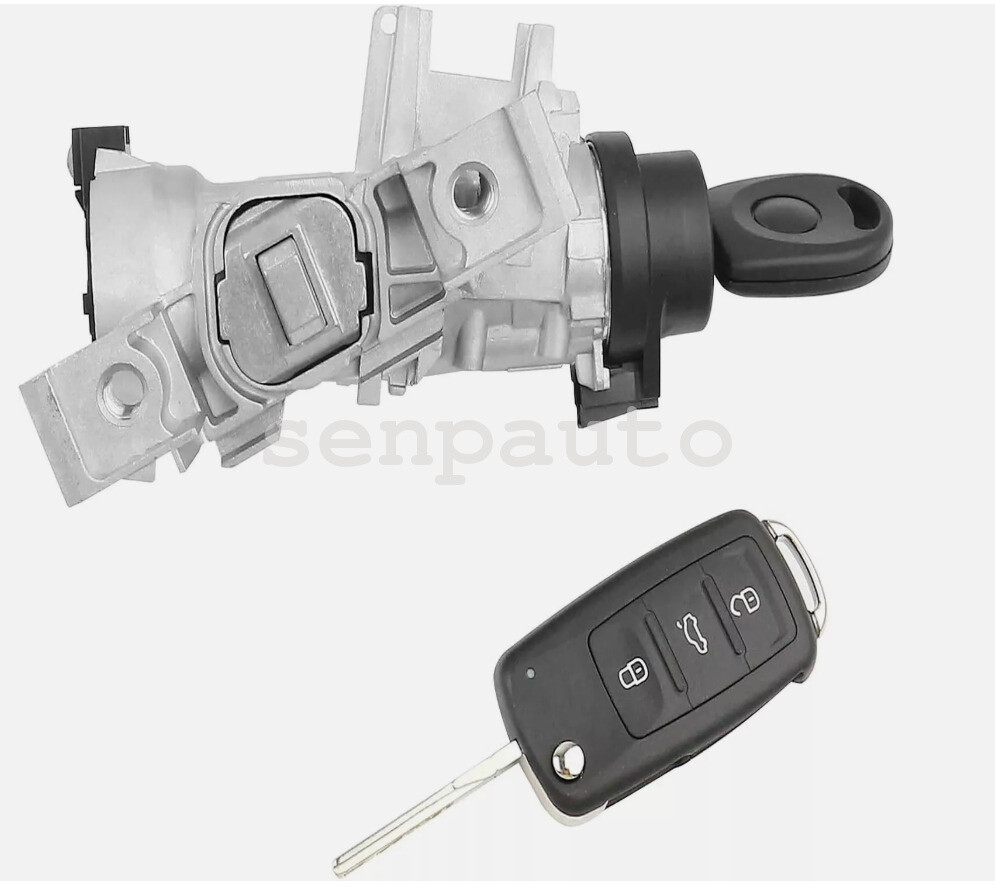 Ignition Lock Switch Assembly FOR VW Jetta 06-18 Remote Key Shell Replacement US