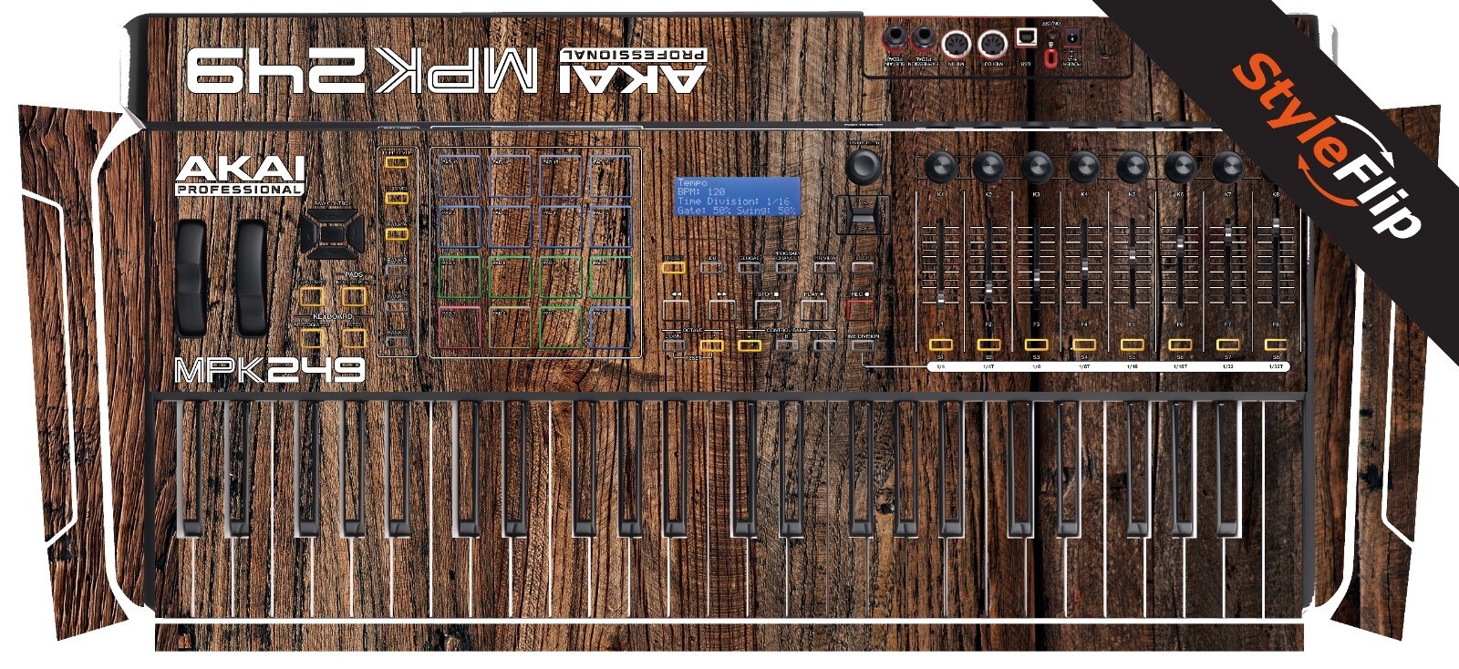 Akai MPK 249 Skin | Wood 3 | Protective Decal | StyleFlip Skins