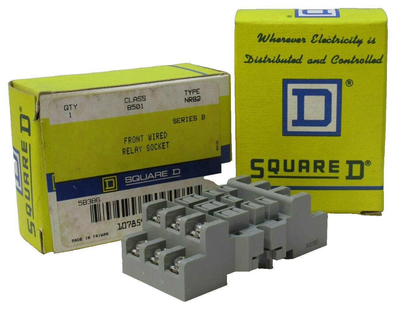 (NEW -Lot of 2 ) SQUARE D NR82 Class 8501 Series B Front Wired Relay Sock