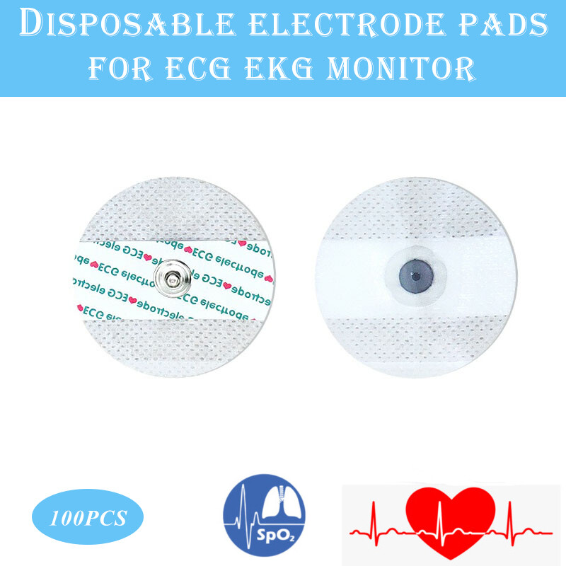 100PC Disposable Replacement Electrode Pads for ECG EKG Machine Patient Monitor