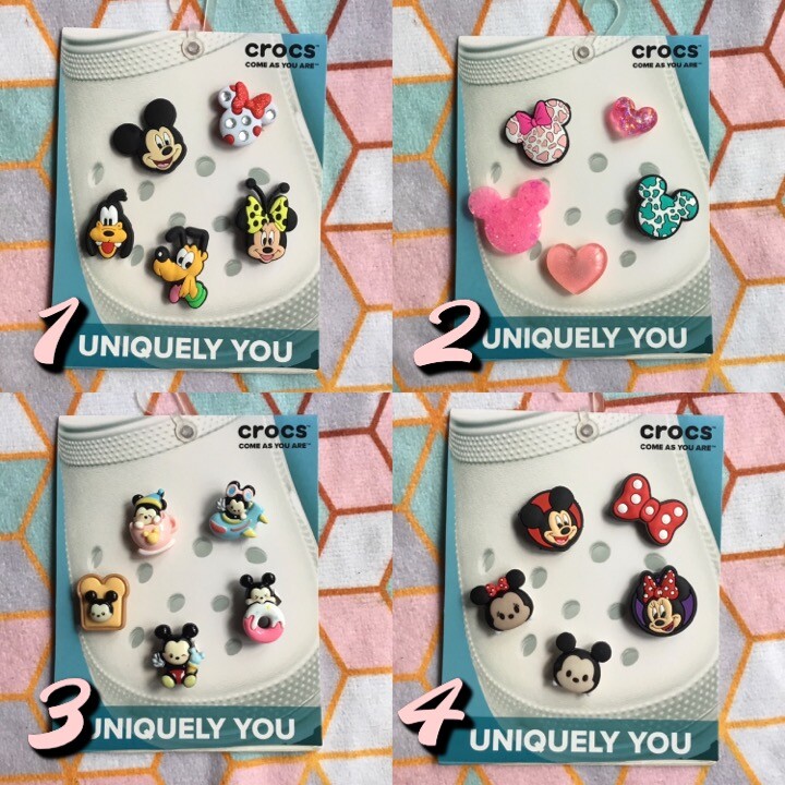 Crocs Handmade jibbitz 5pc disney Mickey Minnie Mouse Pluto shoe charms set 22