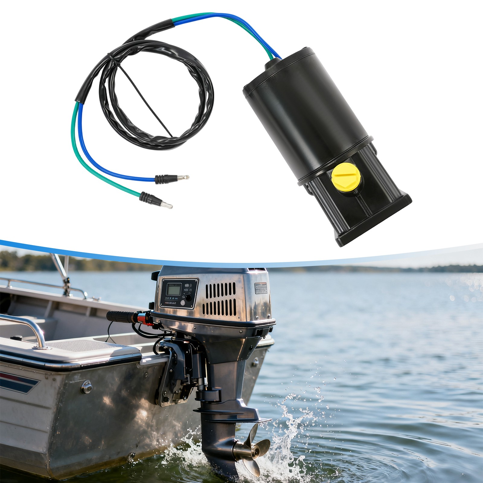 240W Outboard Tilt Trim Motor Replacement Tilt Trim Motor for Outboard Motor 12V