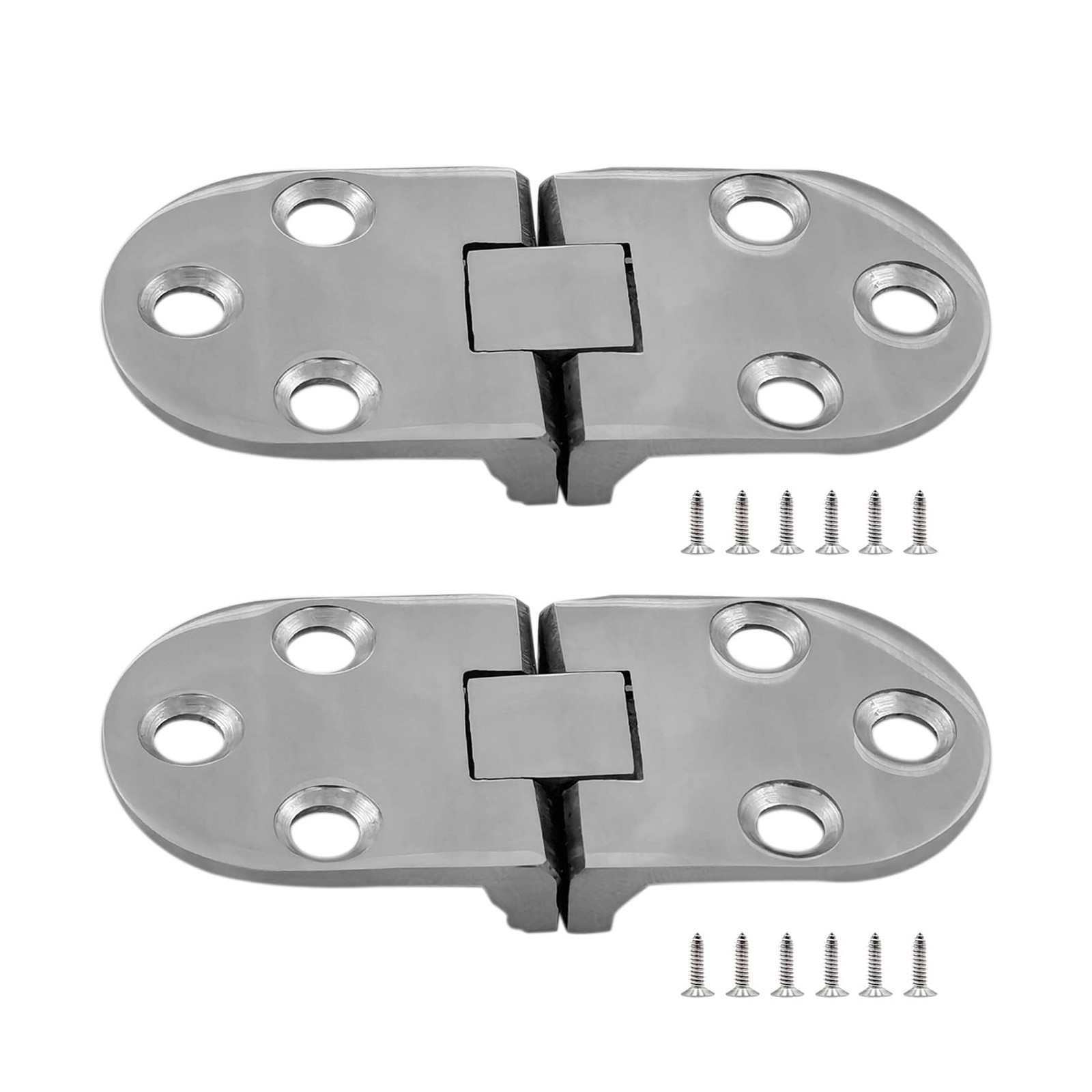 Marine Grade Cast Solid 316 SS Polished Door Hinges 66x29mm 2.6x1.2 In Pair