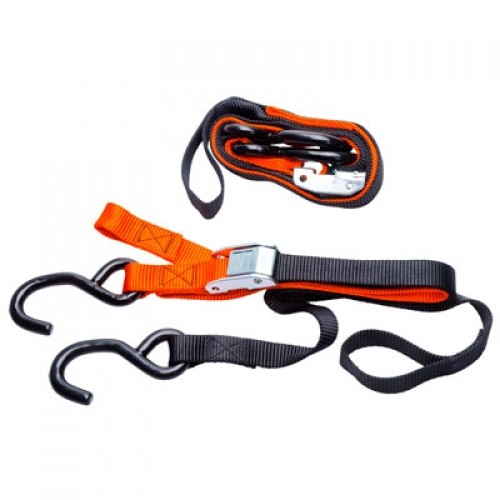 Progrip Soft-Grip Tie Downs w/Soft Hook Black/Orange 62-0056