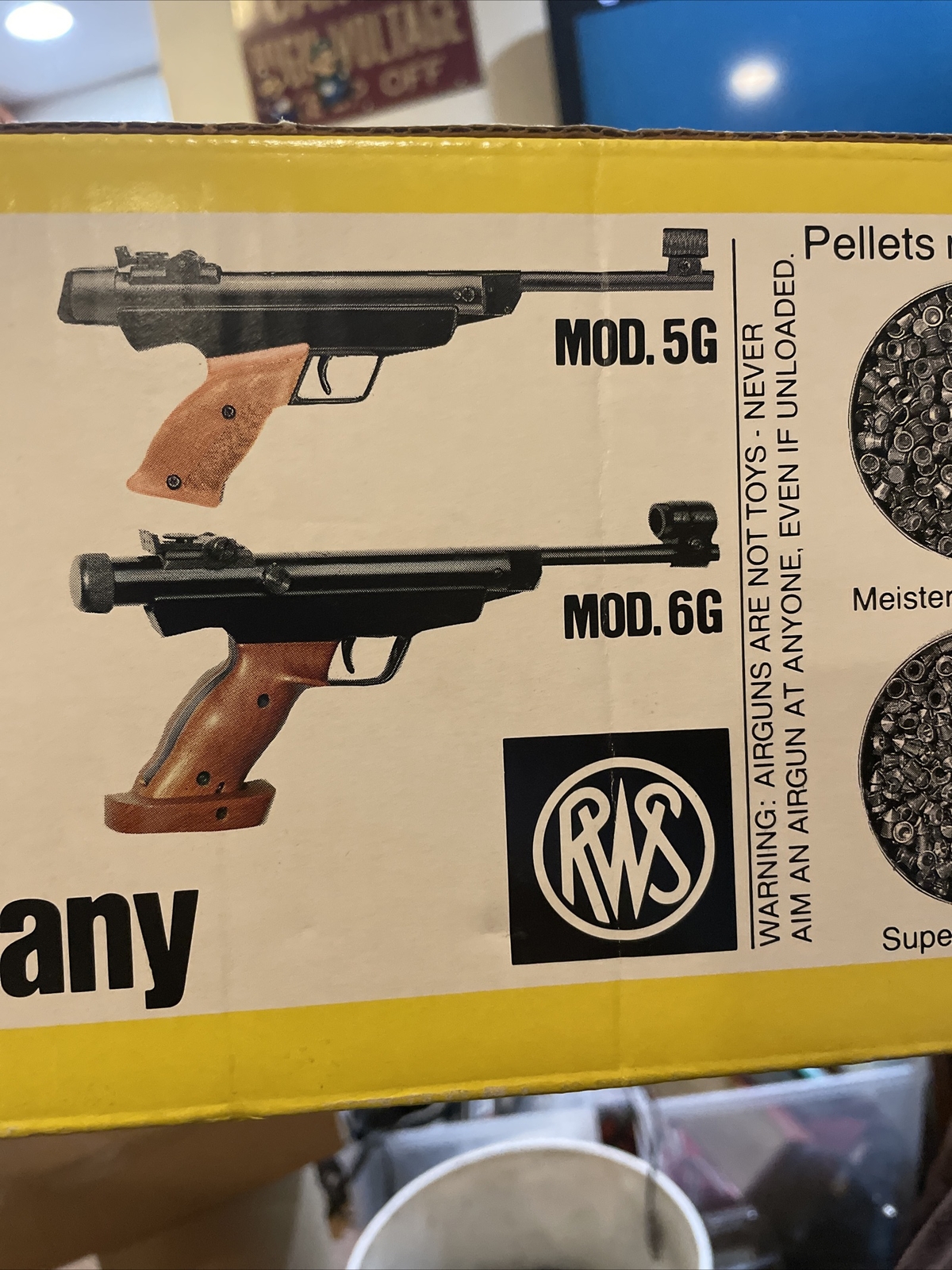Vintage RWS Diana Air Rifle BOX ONLY W Germany