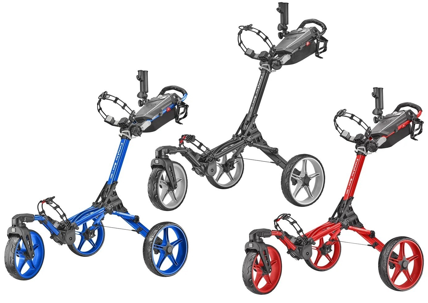 Caddytek AUTO +360 Golf Push Cart – Auto Fold, 3 Wheels, Swivel Front Wheel