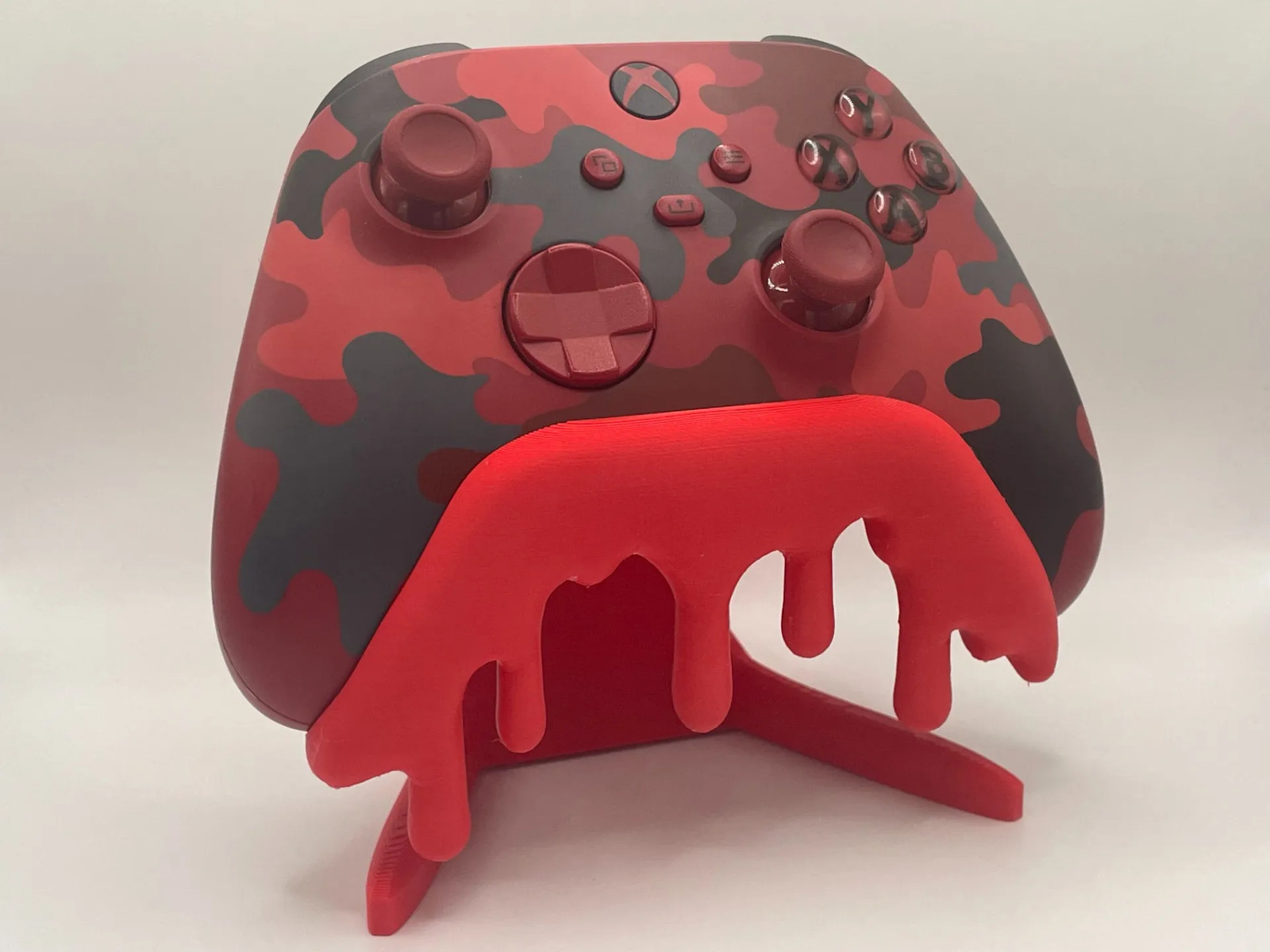 Xbox Series X S One Controller Stand Holder Red Dripping Melting Display Gaming