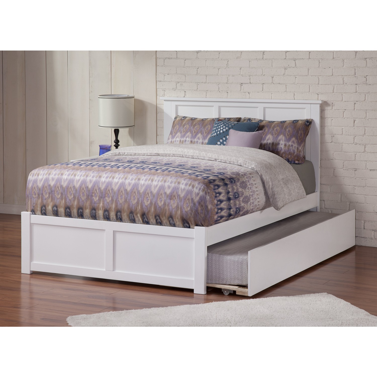 AFI Madison Full Platform Bed with Flat Panel Footboard and Turbo Charger with F