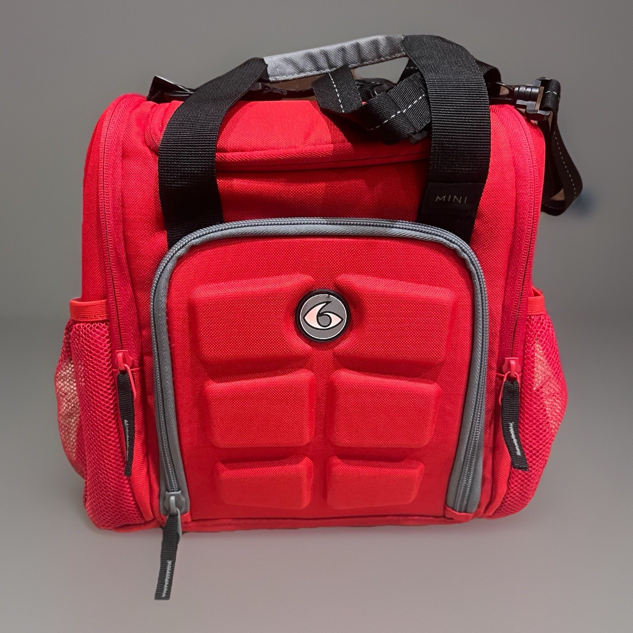 6 Pack Fitness Innovator Mini Red Meal Prep Management Tote Bag NO Containers