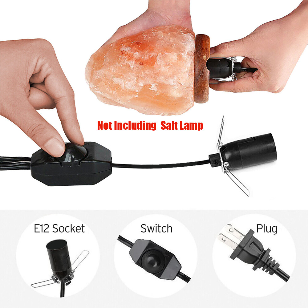 2PCS 6FT Salt Lamps Replacement Cord with Dimmer Switch E12 C7 Socket US