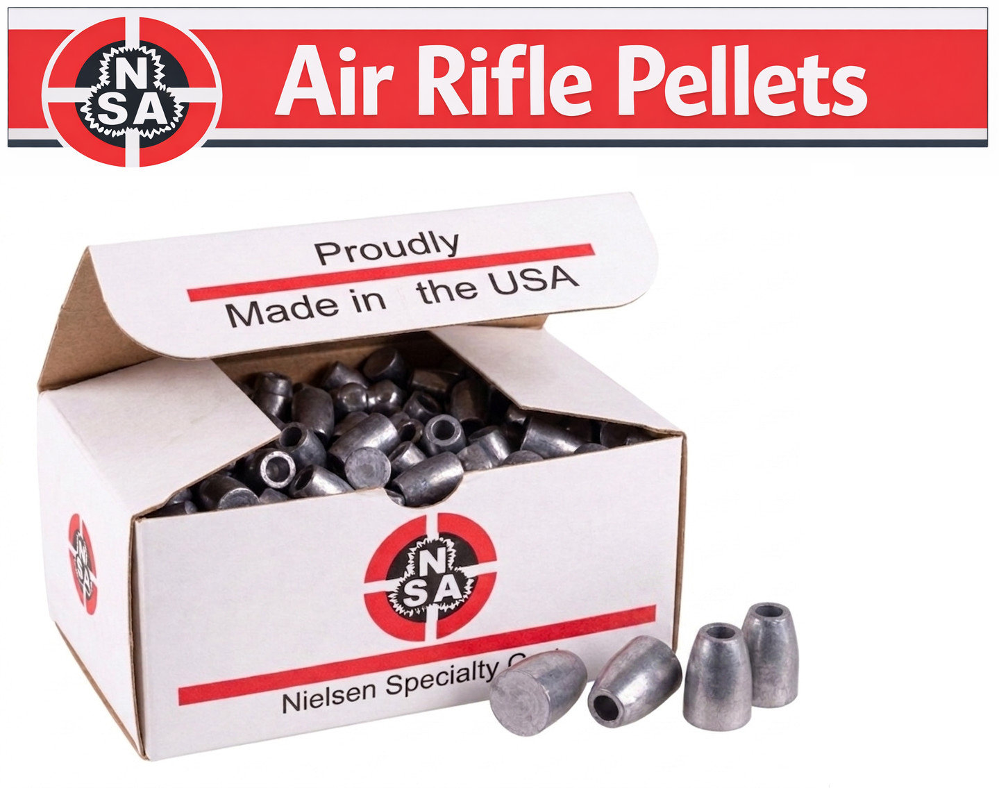 NSA Slug HP 275 Count HOLLOW POINT 5.5mm .216 / .22 Caliber 20gr Airgun Pellets